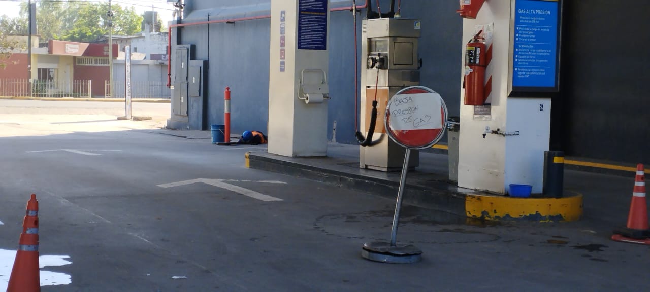 La falta de presión de gas afecta la carga de GNC también en estaciones de Funes
